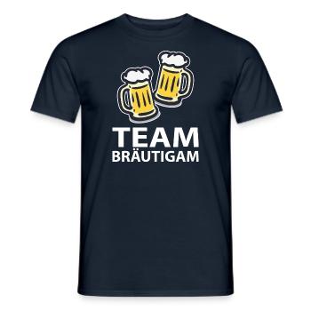 Team Bräutigam - Männer T-Shirt - Navy - Vorne - AI Model Male 178 light (178cm)