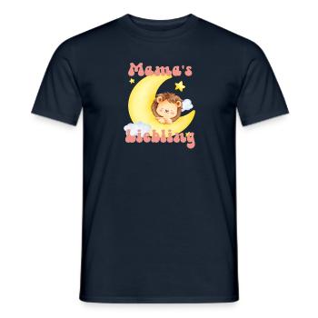 Mamas Liebling kleiner Löwe schläft im Mond - Männer T-Shirt - Navy - Vorne - AI Model Male 178 light (178cm)