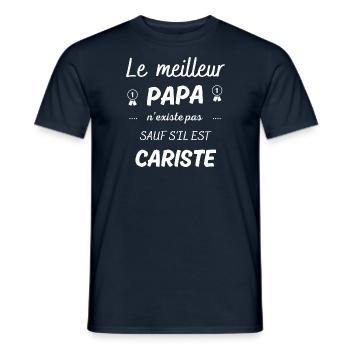 le meilleur papa n existe pas sauf si cariste - T-shirt homme - marine - Devant - AI Model Male 178 light (178cm)