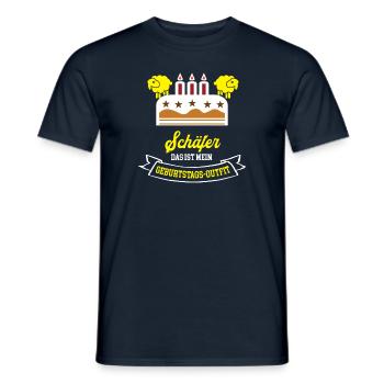 Schäfer Geburtstag Geburtstagsgeschenk Schäferei - Männer T-Shirt - Navy - Vorne - AI Model Male 178 light (178cm)