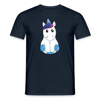 Unicorn Matryoshka Unicorn sweet матрёшка единорог - Men's T-Shirt - navy - Front - AI Model Male 178 light (178cm)