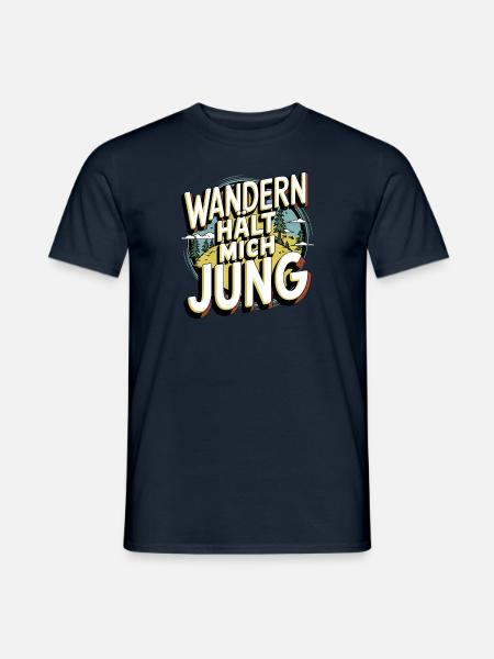 Oma Opa Wandern - Männer T-Shirt - Navy