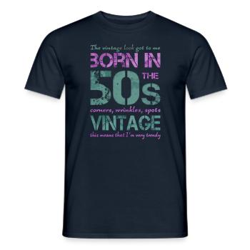 Fifties 50th 50s 50s - Men's T-Shirt - navy - Front - AI Model Male 178 light (178cm)