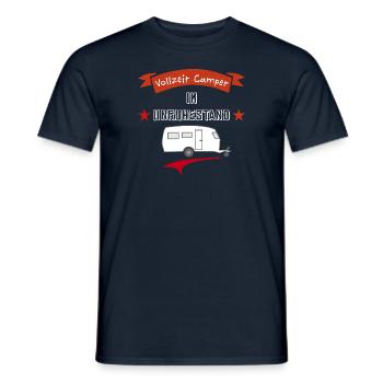 vollzeit camper im unruhestand - Männer T-Shirt - Navy - Vorne - AI Model Male 178 light (178cm)