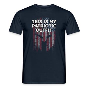 C’est ma tenue patriotique Nationalité américaine - T-shirt homme - marine - Devant - AI Model Male 178 light (178cm)