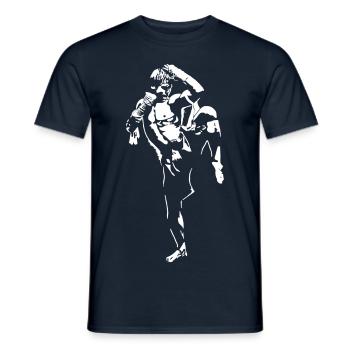 Muay-Thai-Tj5 - Männer T-Shirt - Navy - Vorne - AI Model Male 178 light (178cm)