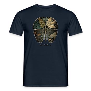 Butterfly Brain Ur-Tshirt - Männer T-Shirt - Navy - Vorne - AI Model Male 178 light (178cm)
