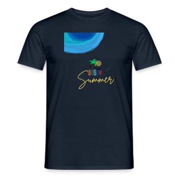 Hello Summer - Männer T-Shirt - Navy - Vorne - AI Model Male 178 light (178cm)