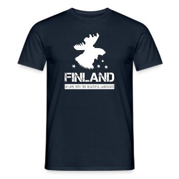 Finland - Männer T-Shirt - Navy - Vorne - AI Model Male 178 light (178cm)