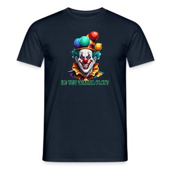 Clown / Zirkus / Fasching / Karneval / verspielt - Männer T-Shirt - Navy - Vorne - AI Model Male 178 light (178cm)