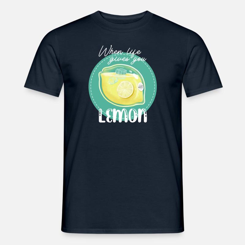 Wenn das Leben dir Zitrone gibt - Männer T-Shirt - Navy