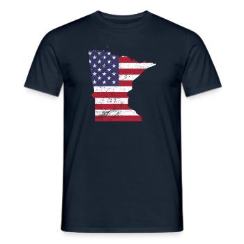 Minnesota - Männer T-Shirt - Navy - Vorne - AI Model Male 178 light (178cm)