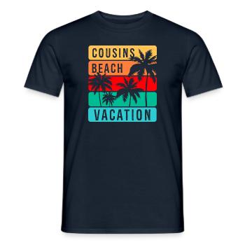 Cousins Beach - Men's T-Shirt - navy - Front - AI Model Male 178 light (178cm)