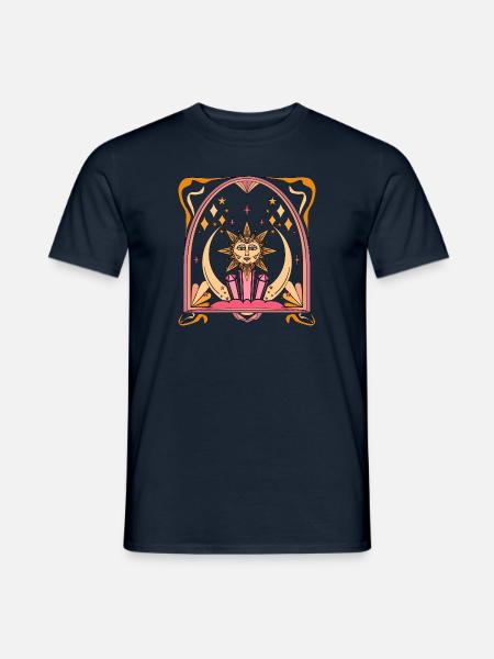 Art Deco_Sonne - Männer T-Shirt - Navy