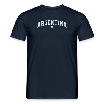 Argentina Design: Celebrate Argentine Spirit - Men's T-Shirt - navy - Front - AI Model Male 178 light (178cm)