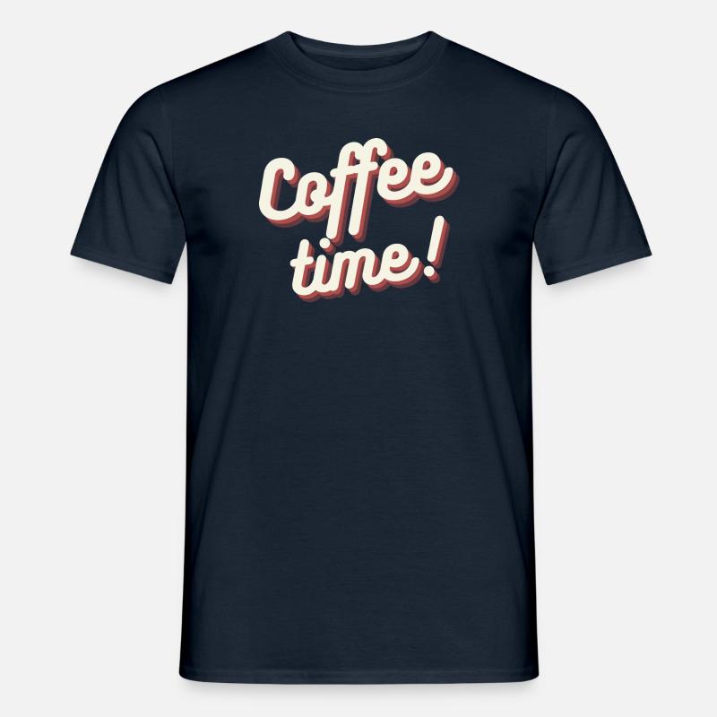 Kaffeezeit - Männer T-Shirt - Navy