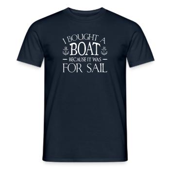 Segeln Segelboot lustiges Wortspiel - Männer T-Shirt - Navy - Vorne - AI Model Male 178 light (178cm)