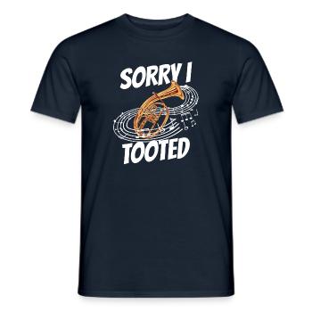 Musical instrument Tenor sheet music tenor horn barithorn - Men's T-Shirt - navy - Front - AI Model Male 178 light (178cm)