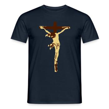 Jesus - Männer T-Shirt - Navy - Vorne - AI Model Male 178 light (178cm)