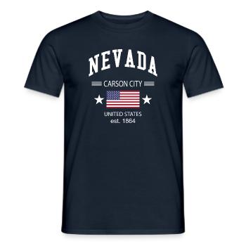 Nevada - Men's T-Shirt - navy - Front - AI Model Male 178 light (178cm)