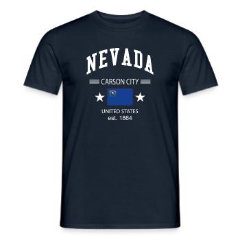 Nevada - Men's T-Shirt - navy - Front - AI Model Male 178 light (178cm)