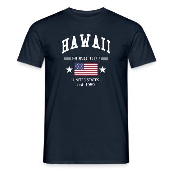 Hawaii - Men's T-Shirt - navy - Front - AI Model Male 178 light (178cm)