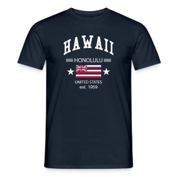 Hawaii - Men's T-Shirt - navy - Front - AI Model Male 178 light (178cm)
