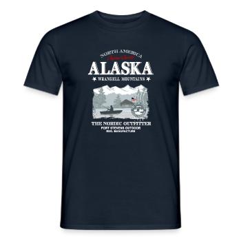 Alaska - Fishing - Männer T-Shirt - Navy - Vorne - AI Model Male 178 light (178cm)