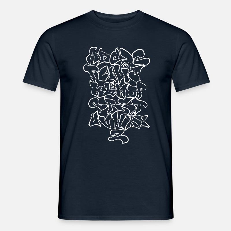Graffiti Alphabet - Männer T-Shirt - Navy