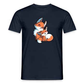 fox fox - Men's T-Shirt - navy - Front - AI Model Male 178 light (178cm)