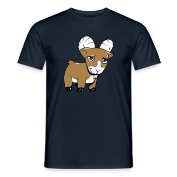 Ziege freundlich lieb - Männer T-Shirt - Navy - Vorne - AI Model Male 178 light (178cm)