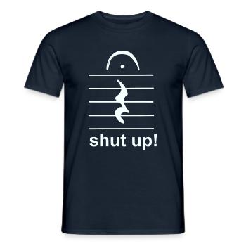 silent music break - Men's T-Shirt - navy - Front - AI Model Male 178 light (178cm)