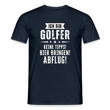 Ich bin Golfer - Keine Tipps! Bier bringen! - Männer T-Shirt - Navy - Vorne - AI Model Male 178 light (178cm)