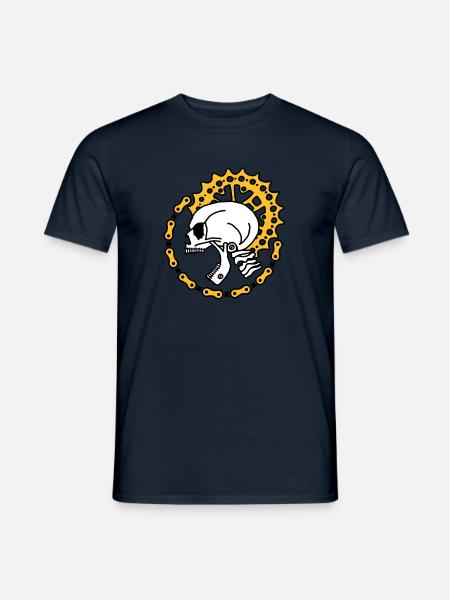 Skull Chain Punk-3c - Männer T-Shirt - Navy