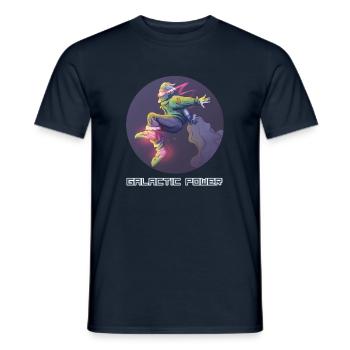 Galactic Power - Men's T-Shirt - navy - Front - AI Model Male 178 light (178cm)