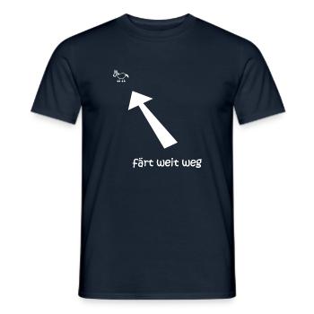 far away, dyes, funny horse T-shirt - Men's T-Shirt - navy - Front - AI Model Male 178 light (178cm)