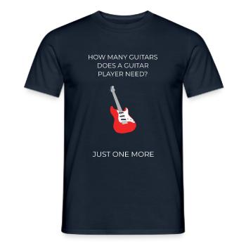 How many guitars does guitar player need Gitarre - Men's T-Shirt - navy - Front - AI Model Male 178 light (178cm)