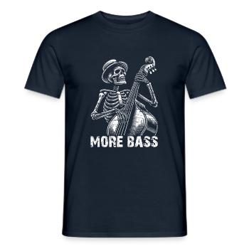 Skeleton plays double bass - Men's T-Shirt - navy - Front - AI Model Male 178 light (178cm)