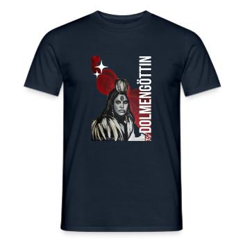 Dolmengöttin Langeneichstädt - Männer T-Shirt - Navy - Vorne - AI Model Male 178 light (178cm)