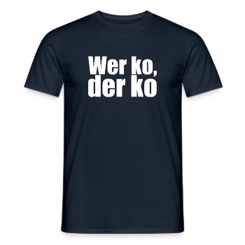 Bayerisch - Dialekt - Spruch - Männer T-Shirt - Navy - Vorne - AI Model Male 178 light (178cm)