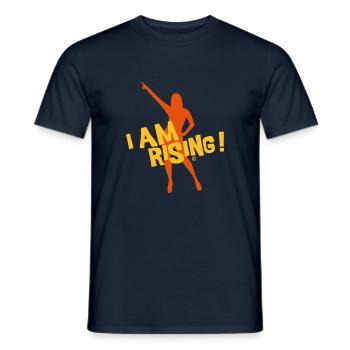 i am rising Frau Woman 1 - Männer T-Shirt - Navy - Vorne - AI Model Male 178 light (178cm)