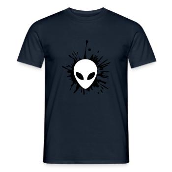 Alien blob of drops - Men's T-Shirt - navy - Front - AI Model Male 178 light (178cm)