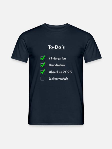 To Do´s Abschlussjahr 2025 Design - Männer T-Shirt - Navy