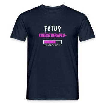 futur kinésitherapeute - T-shirt homme - marine - Devant - AI Model Male 178 light (178cm)