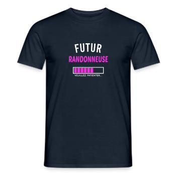 futur randonneuse - T-shirt homme - marine - Devant - AI Model Male 178 light (178cm)