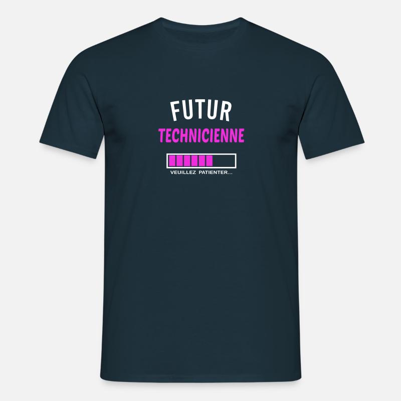 futur technicienne - T-shirt Homme - marine
