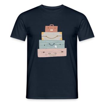 Valise Globetrotter - T-shirt homme - marine - Devant - AI Model Male 178 light (178cm)