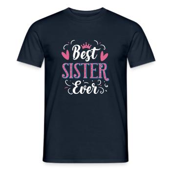Best sister - Men's T-Shirt - navy - Front - AI Model Male 178 light (178cm)