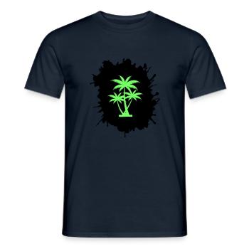 palmen klecks - Männer T-Shirt - Navy - Vorne - AI Model Male 178 light (178cm)