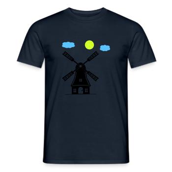 Moulin à vent - T-shirt homme - marine - Devant - AI Model Male 178 light (178cm)